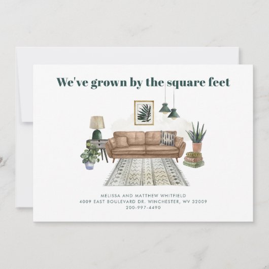 Chique Elegante wijziging van adres Verplaatsen Aankondiging (Voorkant)