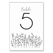 Chique Elegante Wildflower Eenvoudige Rustieke Cus Kaart (Voorkant)