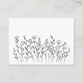 Chique Elegante Wildflower Eenvoudige Rustieke Cus Plaatskaartje (Voorkant)