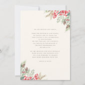 Chique elegante winter bruiloft script dank u bedankkaart (Achterkant)