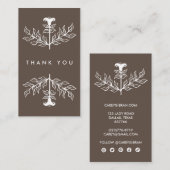 Chique elegante witte lelie bestellen dank u aanko visitekaartje (Voorkant / Achterkant)