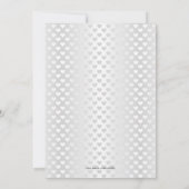 Chique Elegante Witte Moderne Bruidsfeest Uitnodig Kaart (Achterkant)