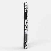 Chique elegante zwart-wit gepersonaliseerde damast Case-Mate iPhone case (Achterkant/rechts)