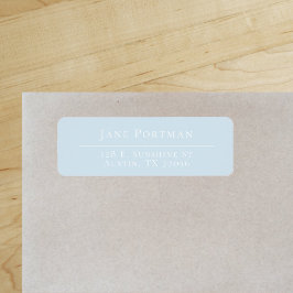 Chique Elegantie Lichtblauw Retouradres Etiket