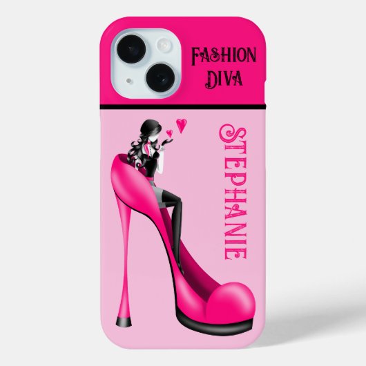 Chique Elegantie: Modebewuste Dame die een Kus Bla Case-Mate iPhone Case (Achterkant)