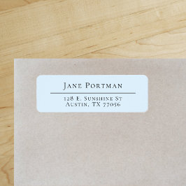 Chique Elegantie | Modern Hemelsblauw | Retouradre Etiket