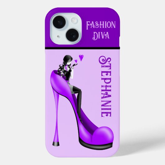 Chique Elegantie: Modieuze Dame die een Kus Blaast Case-Mate iPhone Case (Achterkant)