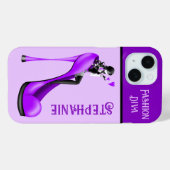 Chique Elegantie: Modieuze Dame die een Kus Blaast Case-Mate iPhone Case (Achterkant (horizontaal))