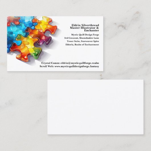 🌈👩‍💼 "chique elegantie" professionele Visitekaa Visitekaartje (Voorkant / Achterkant)