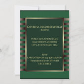 Chique Emerald Groen Gouden Strepen Geometrische V Kaart (Achterkant)