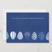 Chique en eenvoudige elegante Pasen Kaart (Achterkant)