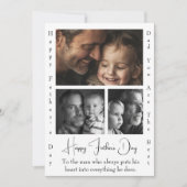 Chique en eenvoudige Vaderdag Kaart 3 Custom Foto' (Voorkant)