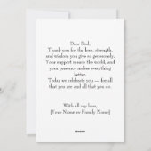 Chique en eenvoudige Vaderdag Kaart 3 Custom Foto' (Achterkant)