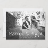 Chique en elegant | Getrouwd met kerst op foto Feestdagenkaart (Voorkant)