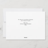 Chique en elegant | Getrouwd met kerst op foto Feestdagenkaart (Achterkant)