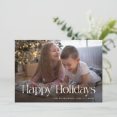 Chique en elegant | Prettige feestdagen Foto Feestdagenkaart (Staand voorkant)