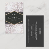 Chique en Elegant Zwart-wit Bokeh Visitekaartje (Voorkant / Achterkant)