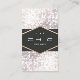 Chique en Elegant Zwart-wit Bokeh Visitekaartje