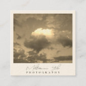 Chique en elegante moderne minimalistische fotogra vierkante visitekaartje (Voorkant)