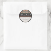 Chique en Hip Plaked Adreslabel Ronde Sticker (Tas)