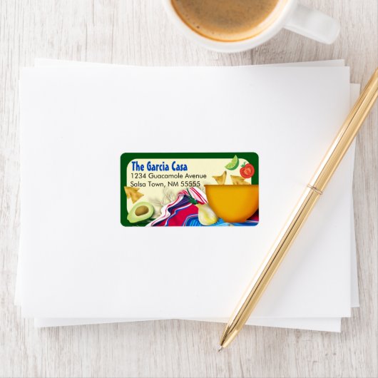 Chique en Leuk Mexicaans Fiesta Adreslabel Etiket (Insitu)