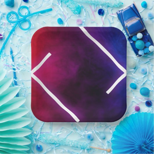 Chique en modern 9" vierkant papier Bord (Feest)