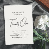 Chique en moderne 21e verjaardag uitnodiging