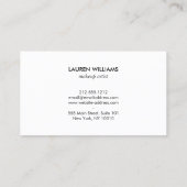 Chique en moderne gele strepen visitekaartje (Achterkant)