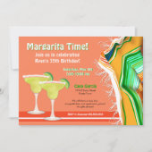 Chique en moderne Margarita-feest Kaart (Voorkant)