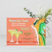 Chique en moderne Margarita-feest Kaart (Staand voorkant)