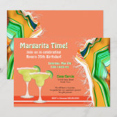 Chique en moderne Margarita-feest Kaart (Voorkant / Achterkant)