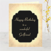 Chique en stijlvol Happy Birthday Vriendin Kaart (Gele Bloem)