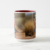 Chique en stijlvol: Meerkat Meisje in rok en jas Mok (Midden)