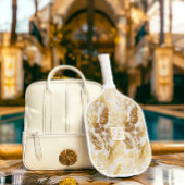 Chique en stijlvol Monogrammed Monstera verguld go Pickleball Paddle