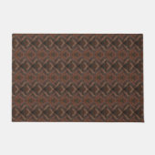 Chique en stijlvolle Chevron Wood Rich Brown Mooi Deurmat (Voorkant)