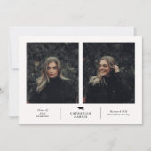 Chique en stijlvolle foto Afstuderen Aankondiging (Voorkant)