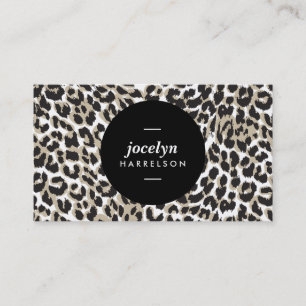 Chique en stijlvolle Leopard Print Visitekaartjes