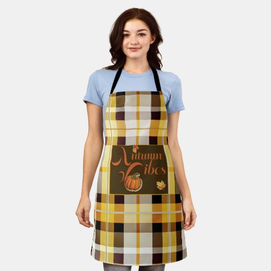 Chique en trendy herfstvibes schort (Gedragen)