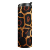 Chique en Trendy Monogrammed Luipaard Print Thermosbeker (Gedraaid links)