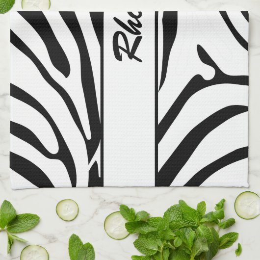 Chique en trendy zebraprint theedoek (Gevouwen)