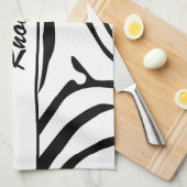 Chique en trendy zebraprint theedoek (Quarter Fold)