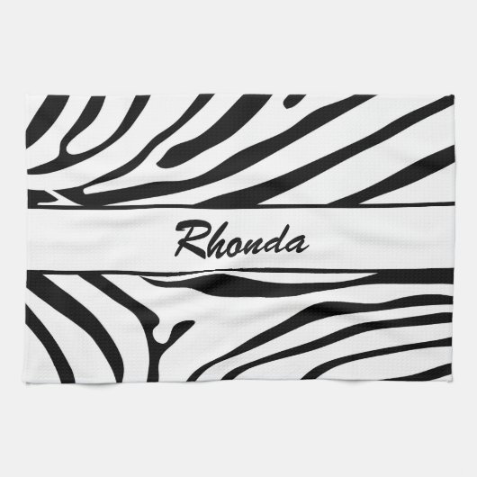 Chique en trendy zebraprint theedoek (Horizontaal)