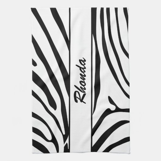 Chique en trendy zebraprint theedoek (Verticaal)