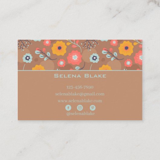 Chique en uniek | Trendy gedurfde moderne elegante Visitekaartje (Achterkant)