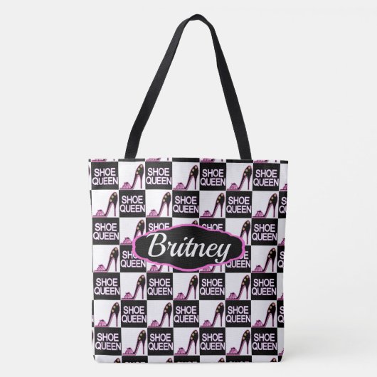 CHIQUE EN UNIEKE GEPERSONALISEERDE SCHOENENLIEFHEB TOTE BAG (Voorkant)