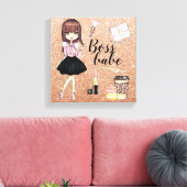 Chique en Wild meisje muur canvas kunst (Insitu (Woonkamer))