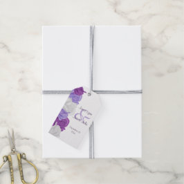 Chique erfgoedrozen bruiloft cadeaulabel