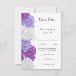 Chique erfgoedrozen Huwelijksmenu RSVP Kaartje
