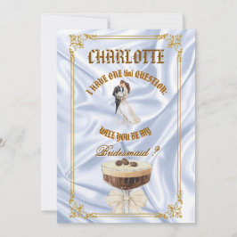Chique Espresso Martini thema bruidsmeisje vraag Kaart