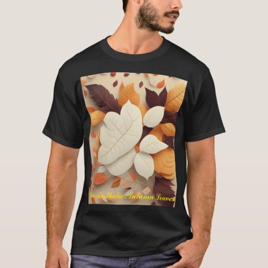 Chique esthetische herfstbladeren t-shirt (Voorkant)